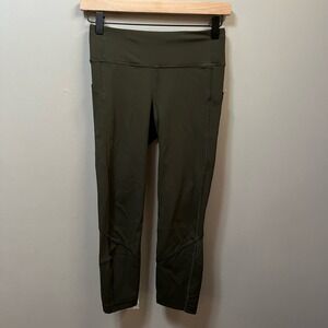 Lululemon Pace Rival Crop *Full-On Luxtreme 22" Dark Olive size‎ 4